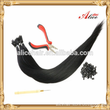 Cheap Grade AAAA indian remy micro ring hair extensions